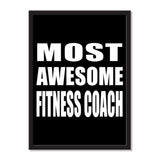 Most Awesome Fitness Coach - Portrait Frame Photo Tile