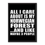 All I Care About Is My Norwegian Forest And Like Maybe 3 People - Portrait Frame Photo Tile