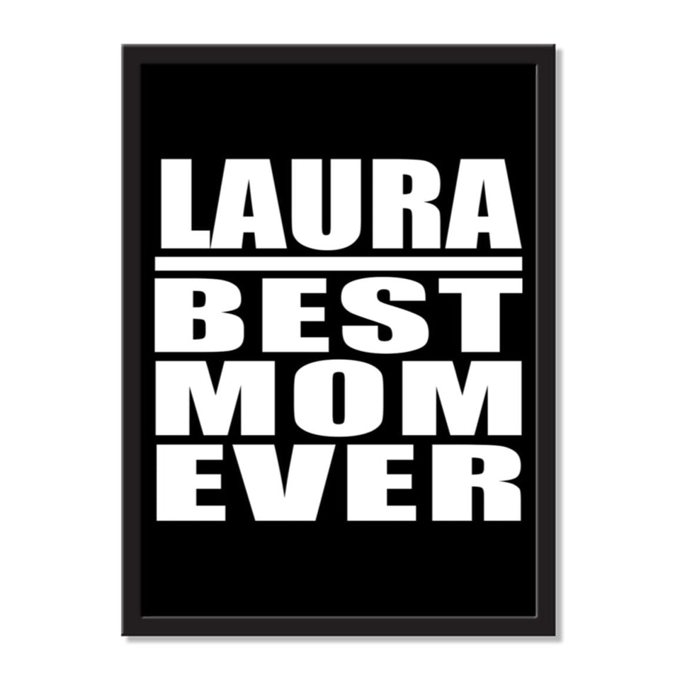 Laura Best Mom Ever - Portrait Frame Photo Tile