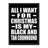 All I Want For Christmas Is My Black And Tan Coonhound - Portrait Frame Photo Tile