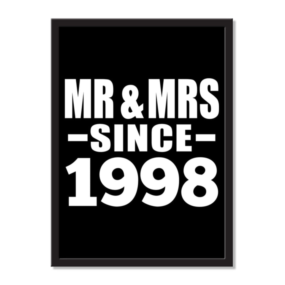 Mr & Mrs Since 1998 - Portrait Frame Photo Tile