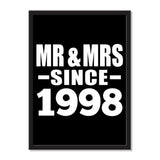 Mr & Mrs Since 1998 - Portrait Frame Photo Tile