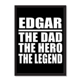 Edgar The Dad The Hero The Legend - Portrait Frame Photo Tile