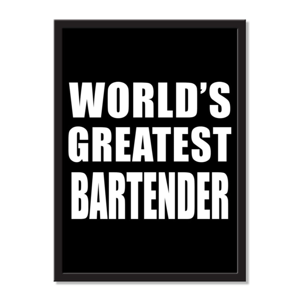 World's Greatest Bartender - Portrait Frame Photo Tile