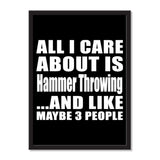 All I Care About Is Hammer Throwing And Like Maybe 3 People - Portrait Frame Photo Tile