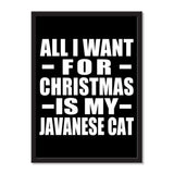 All I Want For Christmas Is My Javanese Cat - Portrait Frame Photo Tile