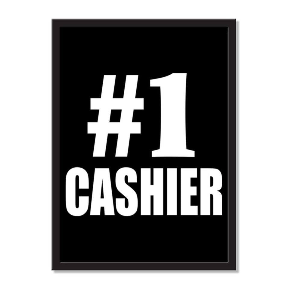 Number One #1 Cashier - Portrait Frame Photo Tile