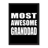 Most Awesome Granddad - Portrait Frame Photo Tile