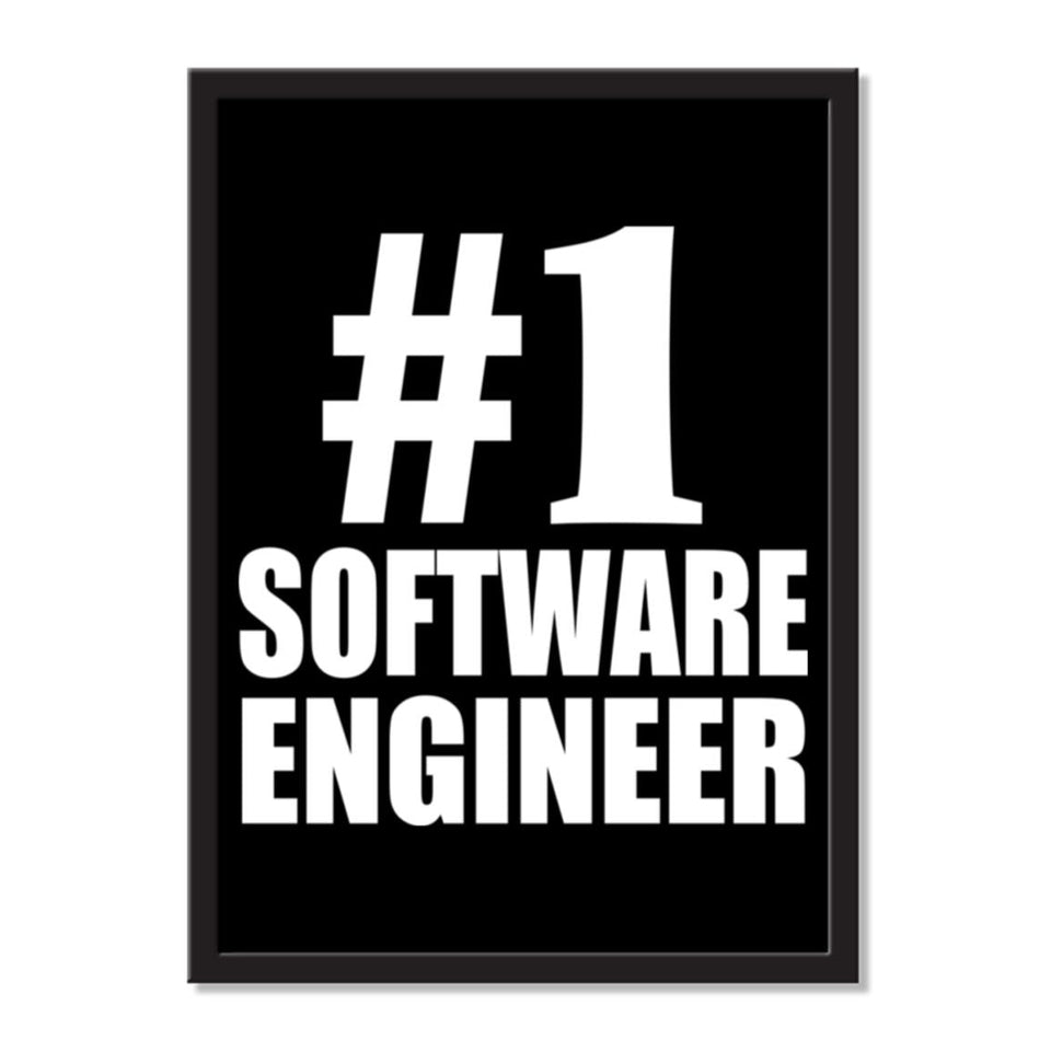 Number One #1 Software Engineer - Portrait Frame Photo Tile
