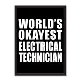 World's Okayest Electrical Technician - Portrait Frame Photo Tile