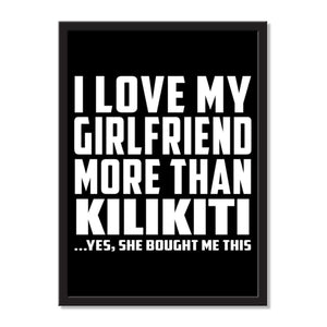 I Love My Girlfriend More Than Kilikiti ...She Bought Me This - Portrait Frame Photo Tile