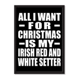 All I Want For Christmas Is My Irish Red And White Setter - Portrait Frame Photo Tile