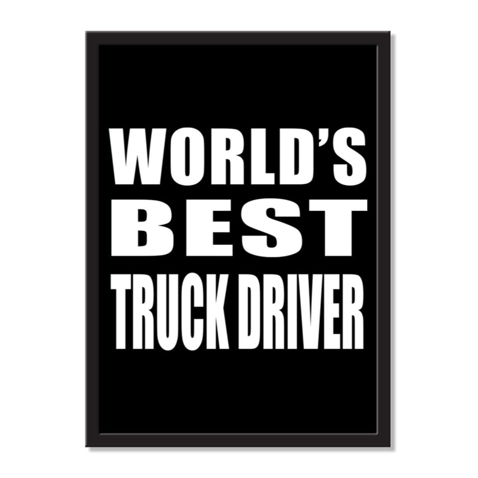 World's Best Truck Driver - Portrait Frame Photo Tile
