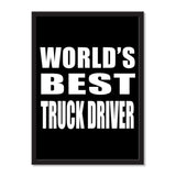 World's Best Truck Driver - Portrait Frame Photo Tile