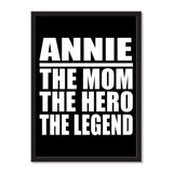 Annie The Mom The Hero The Legend - Portrait Frame Photo Tile