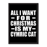 All I Want For Christmas Is My Cymric Cat - Portrait Frame Photo Tile