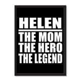Helen The Mom The Hero The Legend - Portrait Frame Photo Tile