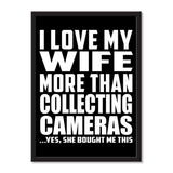 I Love My Wife More Than Collecting Cameras ...Yes, She Bought Me This - Portrait Frame Photo Tile