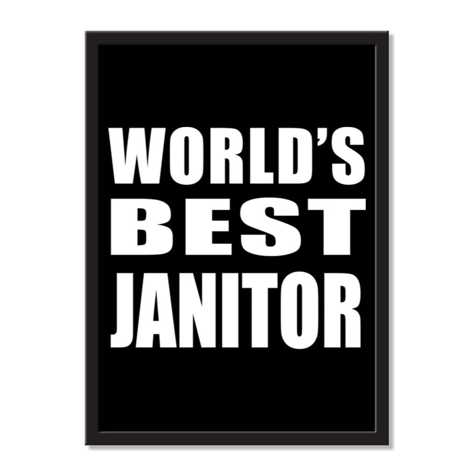 World's Best Janitor - Portrait Frame Photo Tile