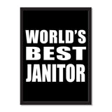 World's Best Janitor - Portrait Frame Photo Tile