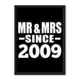 Mr & Mrs Since 2009 - Portrait Frame Photo Tile