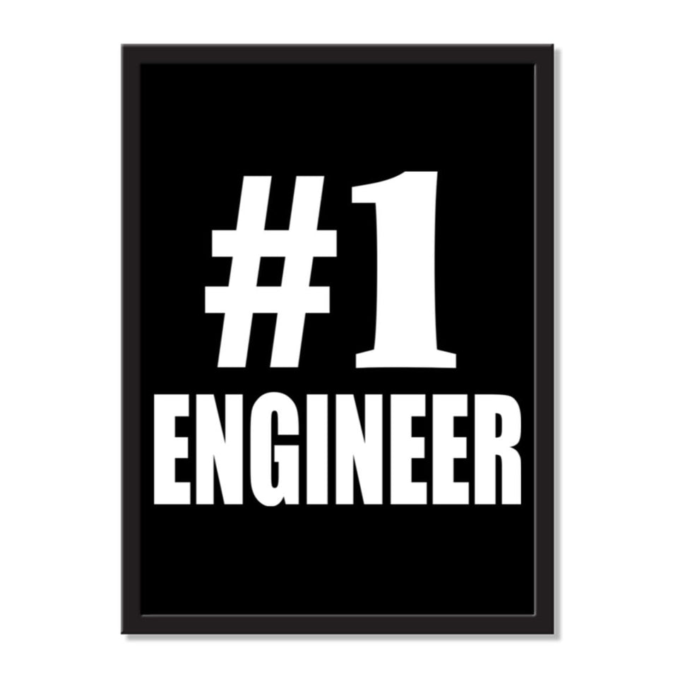 Number One #1 Engineer - Portrait Frame Photo Tile