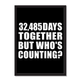 89th Anniversary 32,485 Days Together But Who's Counting - Portrait Frame Photo Tile