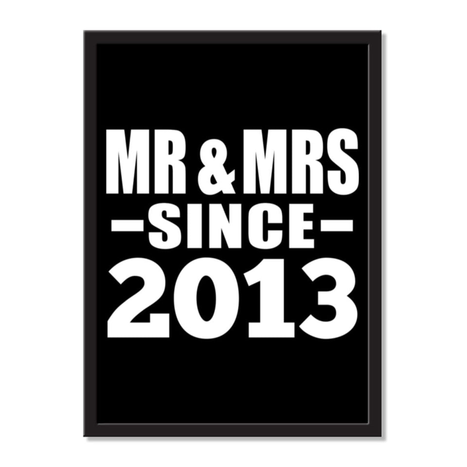 Mr & Mrs Since 2013 - Portrait Frame Photo Tile