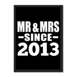 Mr & Mrs Since 2013 - Portrait Frame Photo Tile