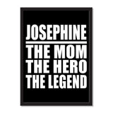 Josephine The Mom The Hero The Legend - Portrait Frame Photo Tile