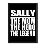 Sally The Mom The Hero The Legend - Portrait Frame Photo Tile