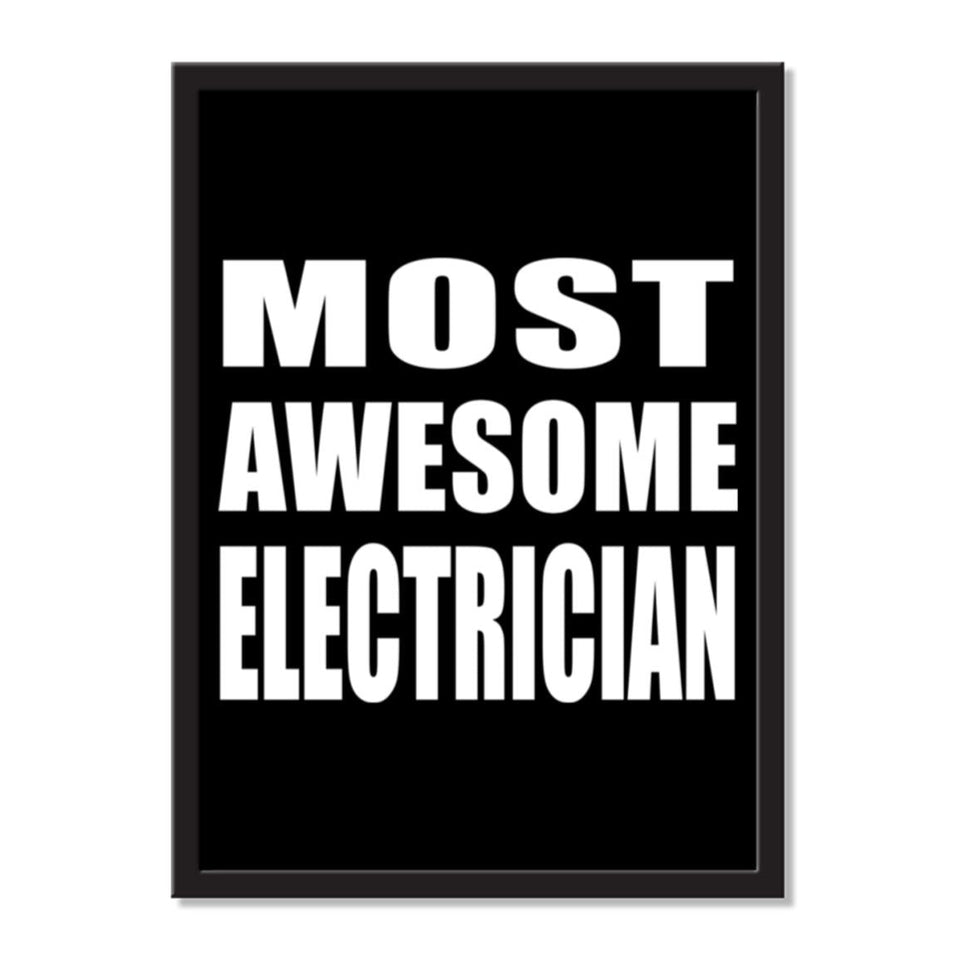 Most Awesome Electrician - Portrait Frame Photo Tile