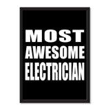 Most Awesome Electrician - Portrait Frame Photo Tile
