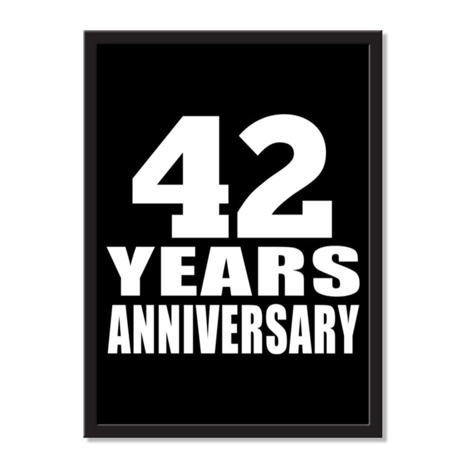 42 Years Anniversary - Portrait Frame Photo Tile