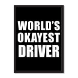 World's Okayest Driver - Portrait Frame Photo Tile