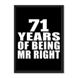 71 Years Of Being Mr Right - Portrait Frame Photo Tile