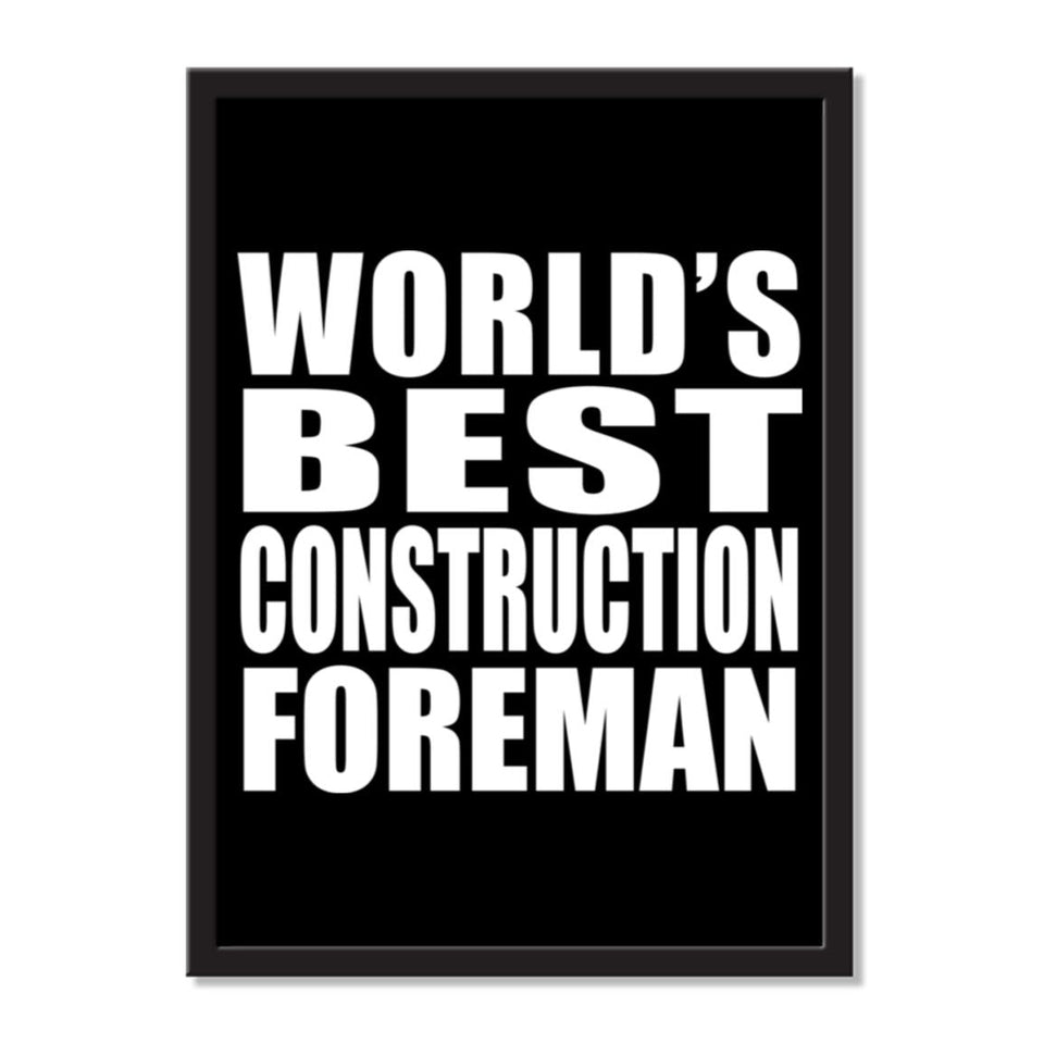 World's Best Construction Foreman - Portrait Frame Photo Tile