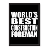 World's Best Construction Foreman - Portrait Frame Photo Tile