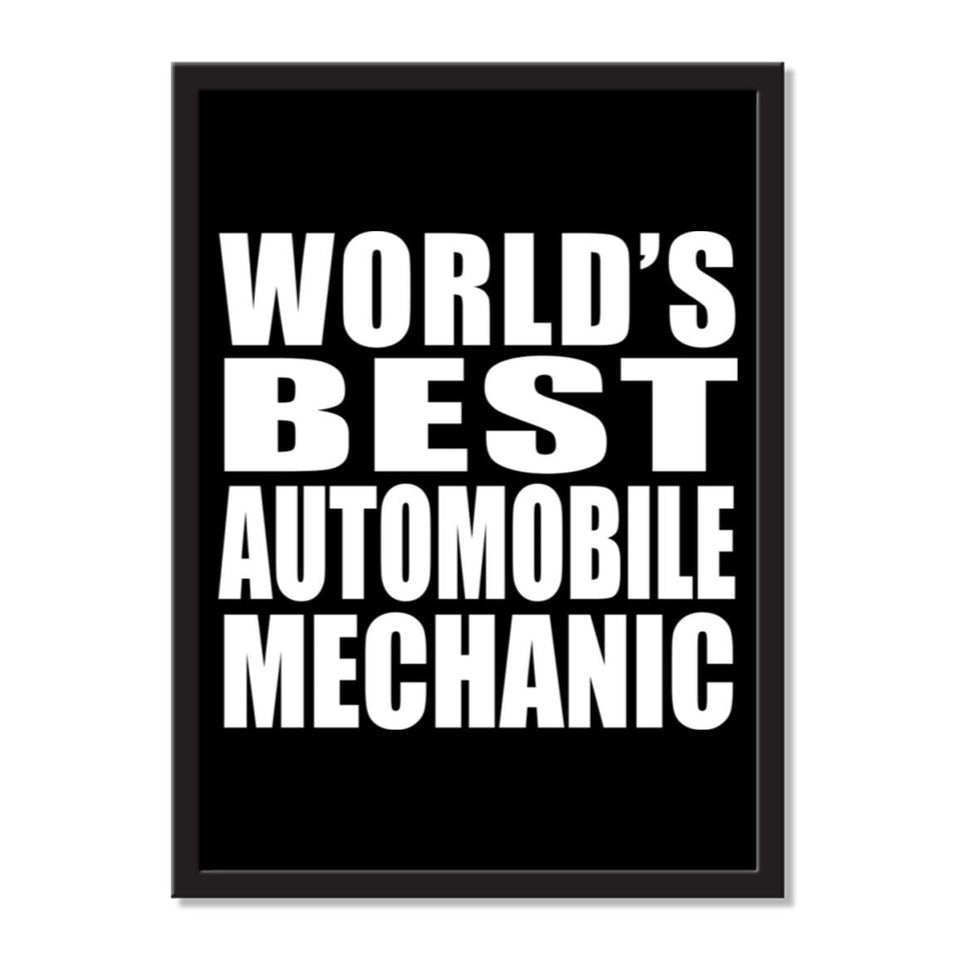 World's Best Automobile Mechanic - Portrait Frame Photo Tile