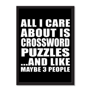 All I Care About Is Crossword Puzzles And Like Maybe 3 People - Portrait Frame Photo Tile