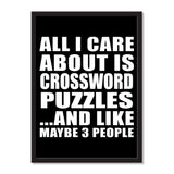 All I Care About Is Crossword Puzzles And Like Maybe 3 People - Portrait Frame Photo Tile
