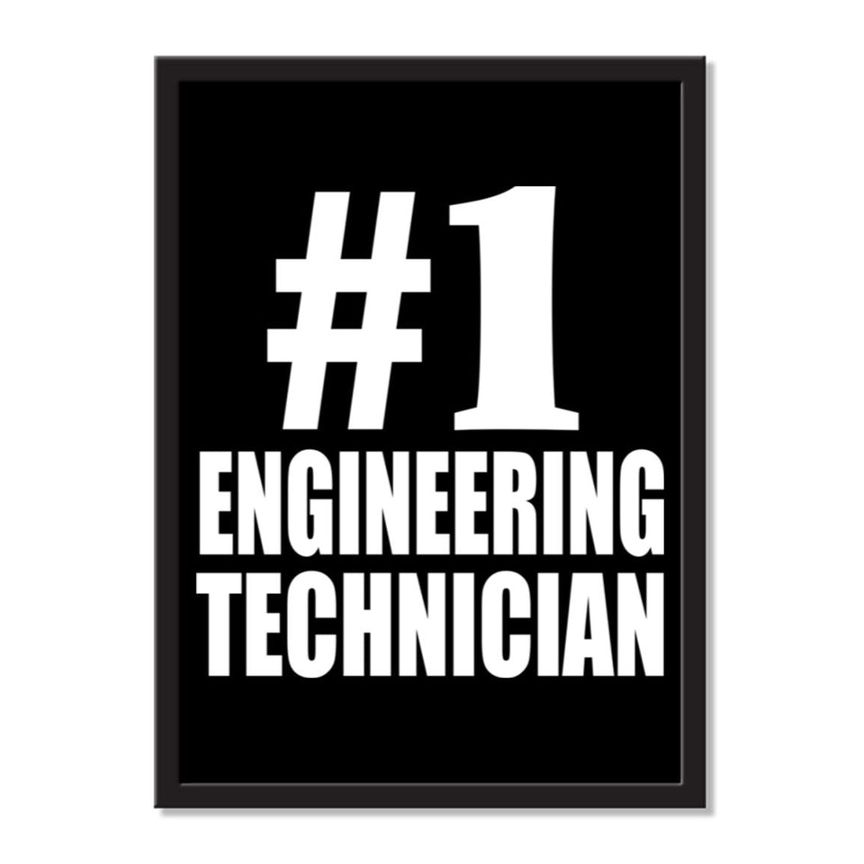 Number One #1 Engineering Technician - Portrait Frame Photo Tile
