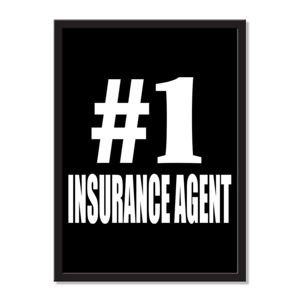 Number One #1 Insurance Agent - Portrait Frame Photo Tile
