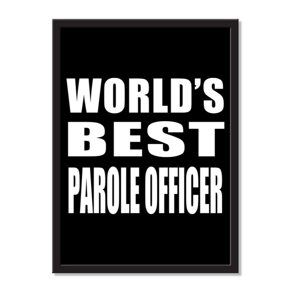 World's Best Parole Officer - Portrait Frame Photo Tile