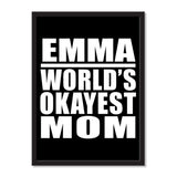 Emma World's Okayest Mom - Portrait Frame Photo Tile