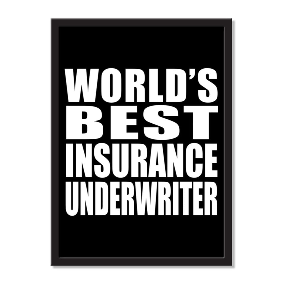 World's Best Insurance Underwriter - Portrait Frame Photo Tile