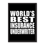 World's Best Insurance Underwriter - Portrait Frame Photo Tile