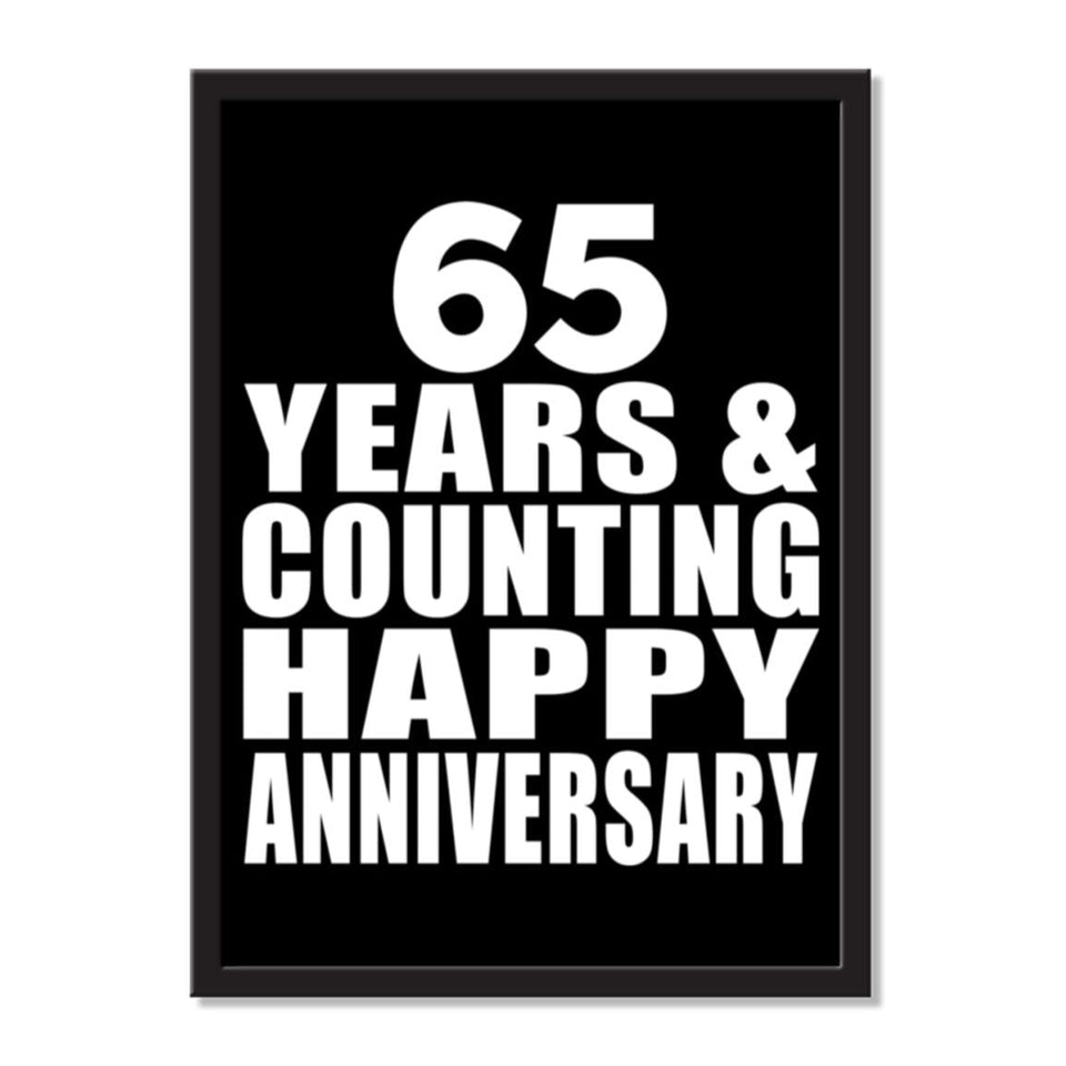 65 Years & Counting Happy Anniversary - Portrait Frame Photo Tile