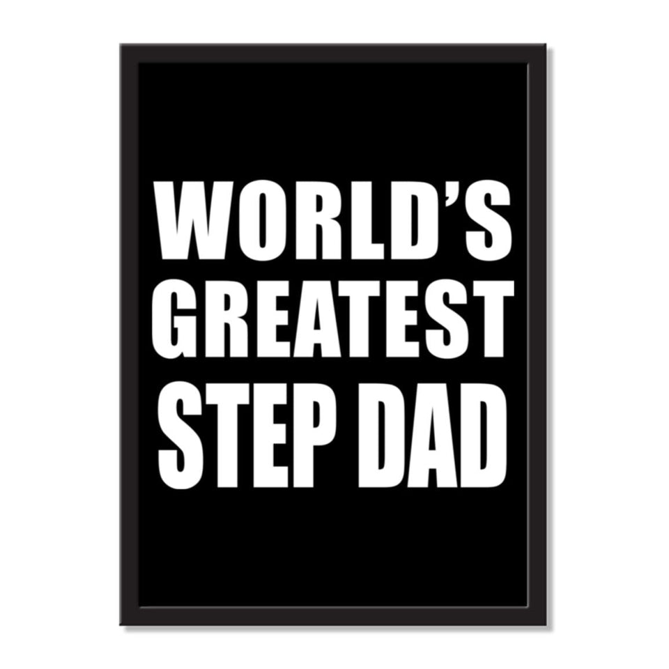 World's Greatest Step Dad - Portrait Frame Photo Tile