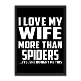 I Love My Wife More Than Spiders ...Yes, She Bought Me This - Portrait Frame Photo Tile